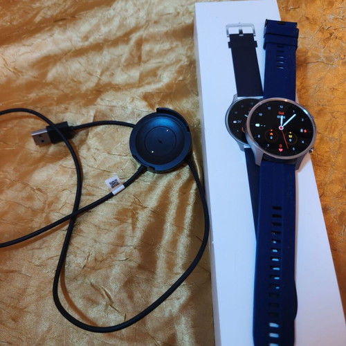Xiaomi Watch Color smartwatch, silver with blue strap