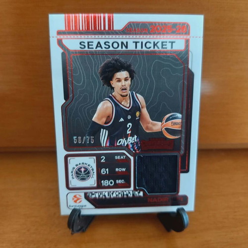 2026 Euroleague Contenders Paris Nadir Hifi Season Ticket Jersey Patch new 56/75