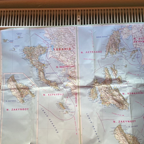 Ionian Islands map used