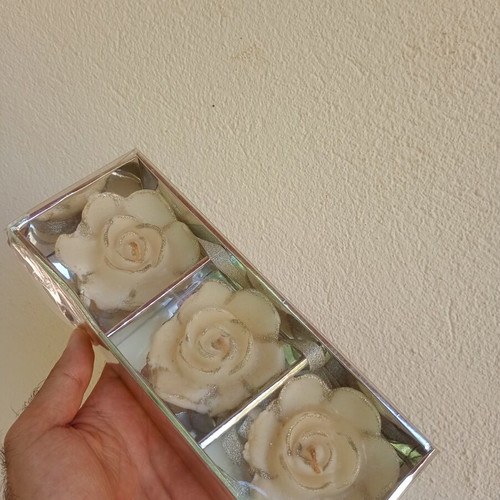 Decorative candles used, in original packaging