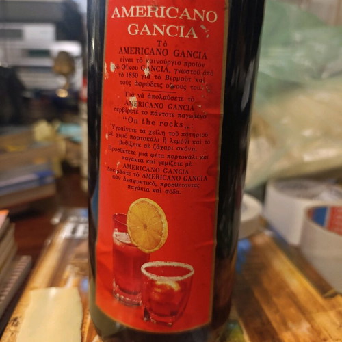 Vintage Gancia Americano Aperitivo 1L new, collectible bottle