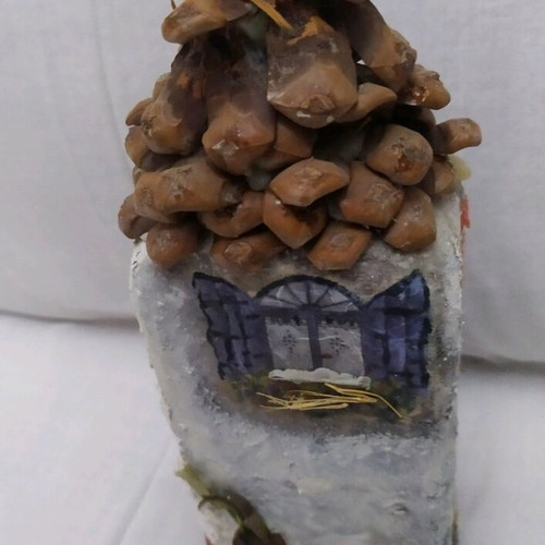 Decorative house used, made from bottle