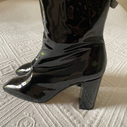 Kurt Geiger Leather Patent Boots Like New Black Size 40