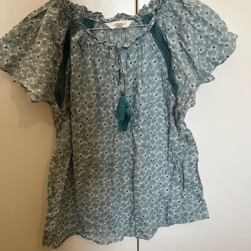 Per Una blouse size 10/M green like new