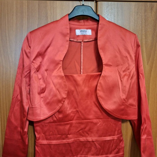 Angelos Psarros summer dress set with bolero like new, pink