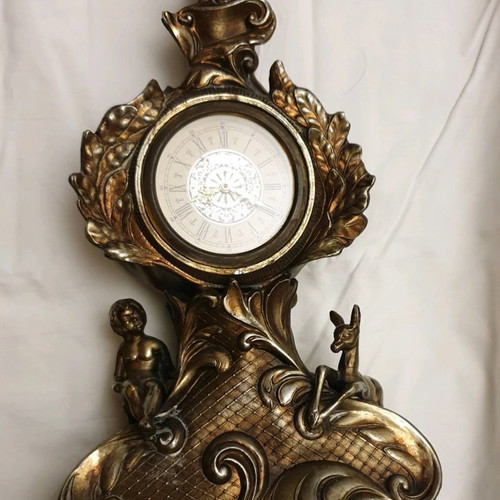 Bronze Vintage Baroque Clock New, Made in West Germany