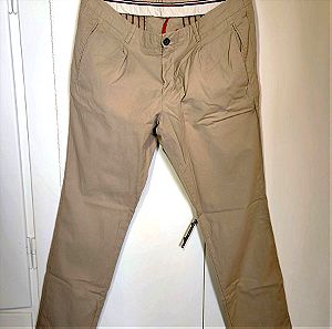Αυθεντικό TOMMY HILFIGER ανδρικό παντελόνι μπεζ, μέγεθος XL.