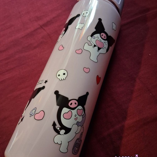 Kuromi by Sanrio water bottle with straw new