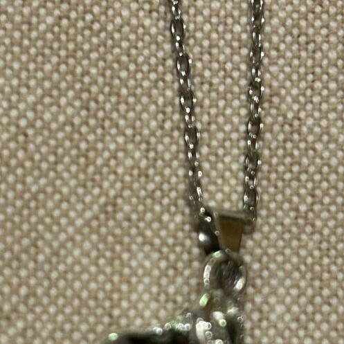 Necklace with hearts new silver steel with chain
