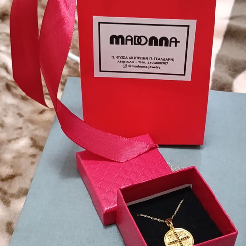 Gold-plated silver Konstantinato 925 necklace new with box and bag