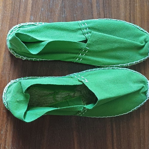 Viguera canvas espadrilles handmade new size 40 green