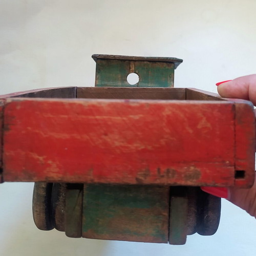 Wooden prewar truck 1940s folk art, used