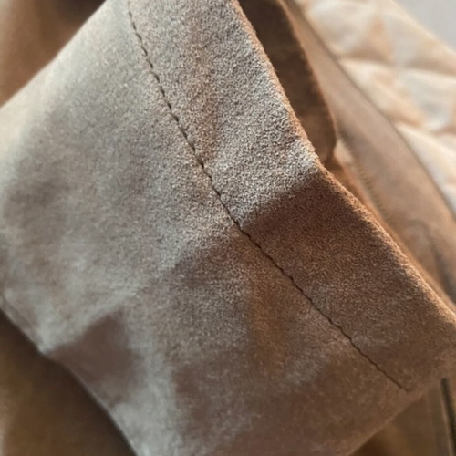 Genuine leather suede jacket men's, like new, brown