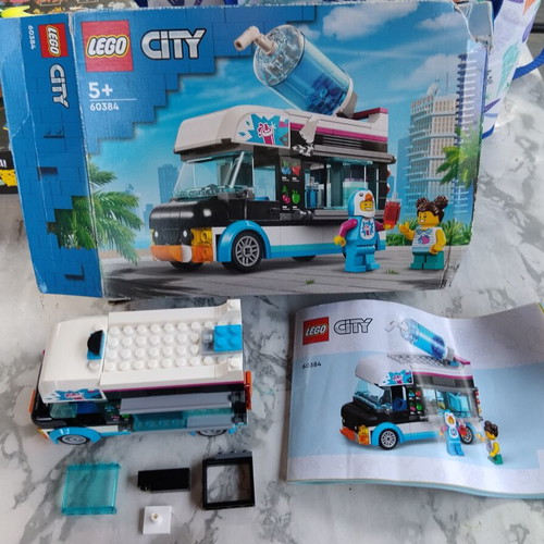 Lego 60384 City Penguin Slushy Van used, with box and manual