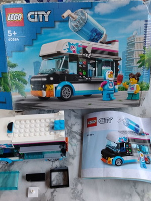 Lego 60384 City Penguin Slushy Van used, with box and manual
