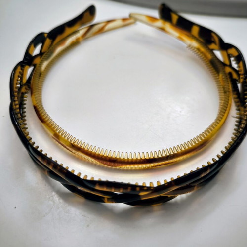 Hair accessories set new, two headbands, one braid, one tortoiseshell