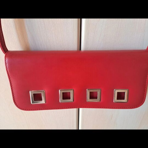 Mad Hat leather shoulder bag new, red