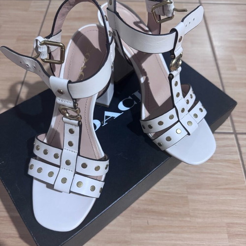Coach beige sandals like new, leather, size 37.5-38