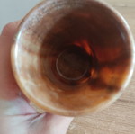 Alabaster vase used, height 14.5cm