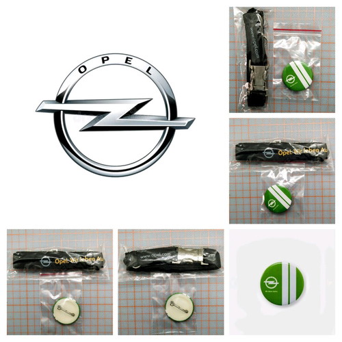 Opel accessories lanyard keychain and badge new