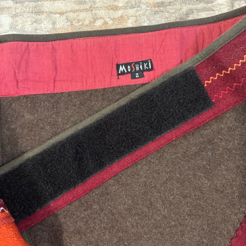 Vintage Moshiki wool patchwork skirt like new, size M