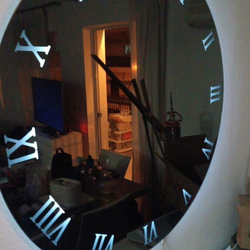 Mirror clock E510 LED new, 105 cm