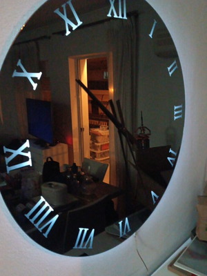Mirror clock E510 LED new, 105 cm