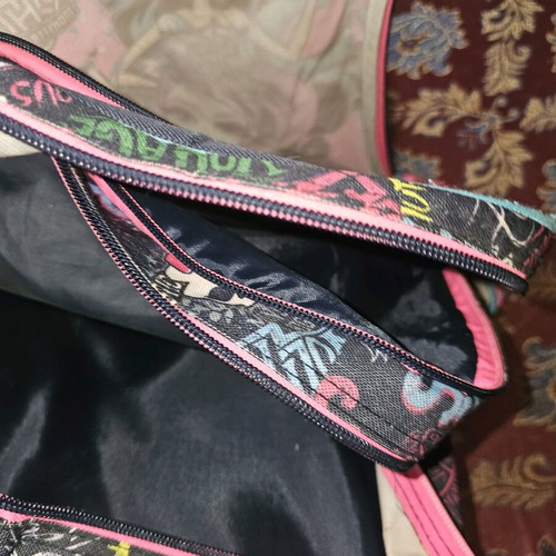 Monster High school backpack used with multiple compartments for primary school