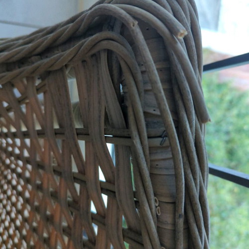 Garden loveseat used without cushions