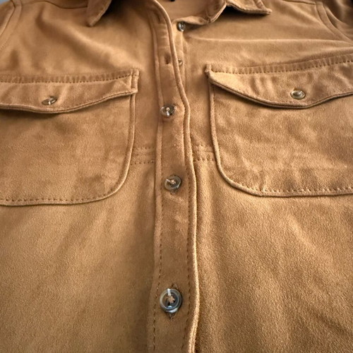 Stradivarius brown suede shirt-jacket like new