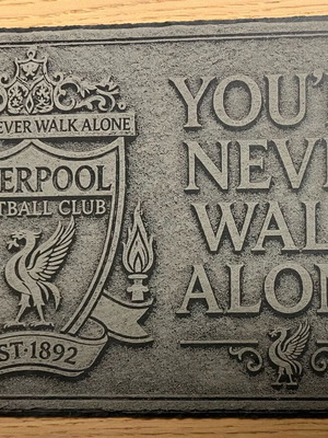 Engraved Liverpool FC stone plaque 30x20 cm new