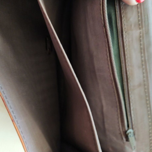 Vintage A-Cold-Wall leather clutch bag, like new, brown
