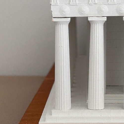 Model of the Parthenon like new, porcelain on wood