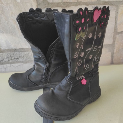 Smart Kids boots size 24 used, black and pink