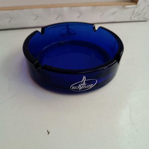 Glass ashtray Kondor used