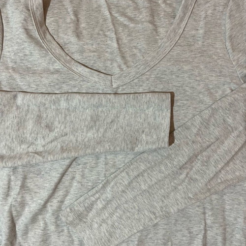 Grey melange long-sleeve blouse new, size S