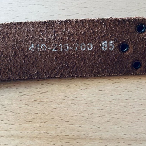 Vintage genuine leather belt 85 brown like new with stones and studs