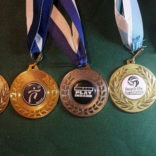 Beach Volley collectible medals like new, set of 5, 10 years old