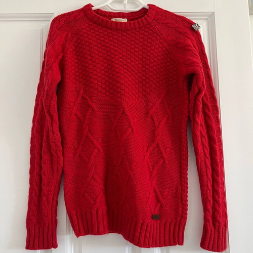 Barbour wool sweater like new, red, size 10