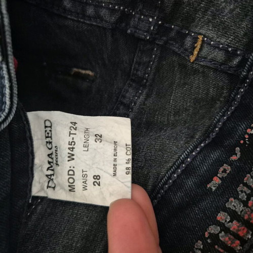 Damaged Jeans women's blue low-rise faded, like new