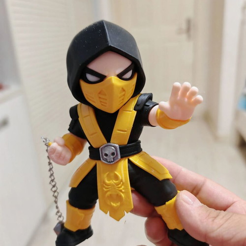 Chibi Scorpion Mortal Kombat figure, collectible gaming decor