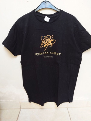 T-shirt with print size L like new, black and multicolor