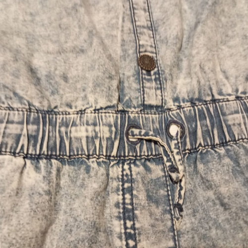 S.Oliver Vintage-Vibe Acid Wash Denim Short Overalls like new, blue