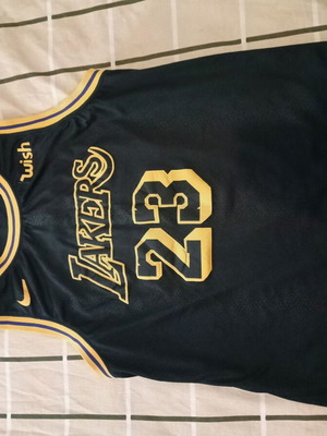 Lakers James Jersey like new with croco pattern official replica