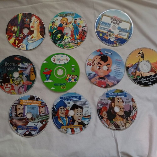 Children's DVD pack of 10 used, dubbed cartoons