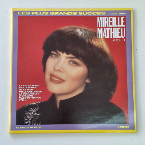 Mireille Mathieu Double 33 RPM LP 12" double vinyl record like new, pop