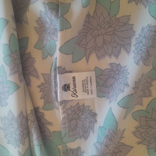 Karavan Tati dress like new, one size, with belt, green and purple