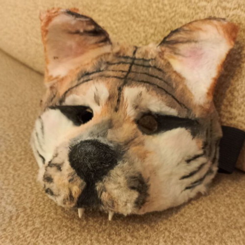 Therian Mask Tiger cosplay handmade, like new, teen size