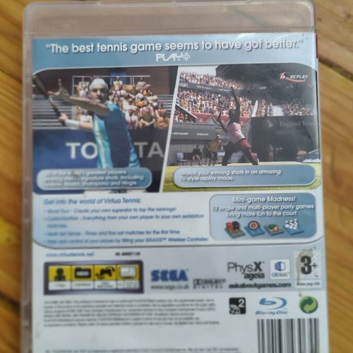 Virtua Tennis 3 PS3 game used, complete with manual