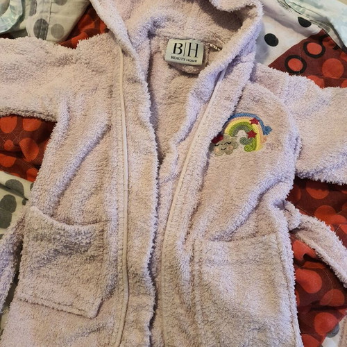 Baby towel bathrobe lilac for 1-3 years like new